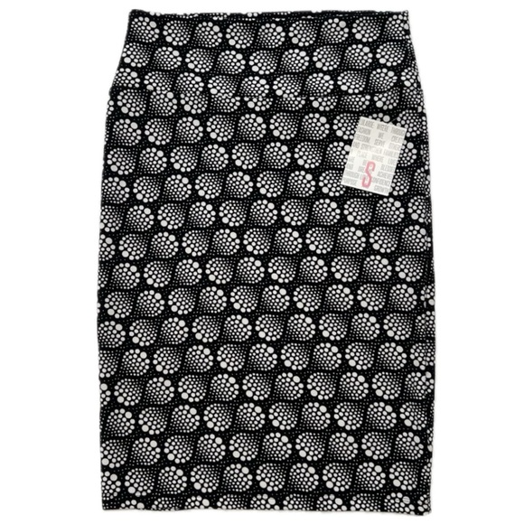 NEW Pencil Skirt High Waist Geometric LuLaRoe Cassie Black White Small S NWT - Picture 16 of 16